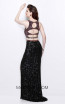 Primavera Couture 1802 Black Multi Back Dress