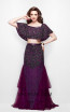 Primavera Couture 3034 Plum Front Dress