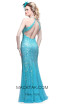 Primavera Couture 9873 Aqua Back Dress