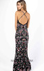 Primavera Couture 3073 Black Multi Back Dress