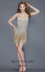 Primavera Couture 3113 Nude Gold Front Dress