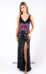 Primavera Couture 3238 Front Black Multi Dress