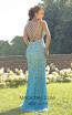 Primavera Couture 3257 Back Aqua Dress