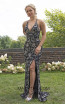 Primavera Couture 3259 Front Black Silver Dress