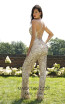 Primavera Couture 3261 Back Nude Gold Dress