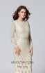 Primavera Couture 3369 Nude Silver Front Dress
