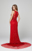 Primavera Couture 3381 Red Back Dress