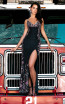 Primavera Couture 3405 Black Multi Front Dress