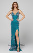 Primavera Couture 3405 Teal Front Dress