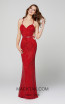 Primavera Couture 3406 Red Front Dress