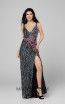 Primavera Couture 3408 Black Front Dress