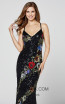Primavera Couture 3410 Black Multi Front Dress
