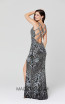 Primavera Couture 3412 Black Silver Back Dress