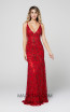 Primavera Couture 3414 Red Front Dress