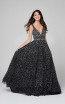 Primavera Couture 3421 Black Front Dress