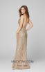 Primavera Couture 3422 Nude Gold Back Dress
