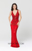 Primavera Couture 3425 Red Front Dress