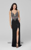 Primavera Couture 3426 Black Multi Front Dress