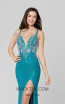 Primavera Couture 3426 Teal Front Dress