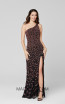 Primavera Couture 3434 Black Lilac Front Dress