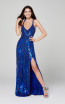 Primavera Couture 3441 Royal Blue Front Dress