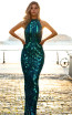 Primavera Couture 3442 Peacock Front Dress