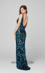 Primavera Couture 3445 Black Blue Back Dress