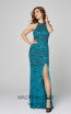 Primavera Couture 3447 Teal Front Dress