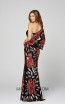 Primavera Couture 3449 Black Multi Back Dress