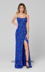 Primavera Couture 3451 Royal Blue Front Dress