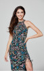 Primavera Couture 3452 Black Multi Front Dress