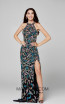 Primavera Couture 3452 Black Multi Front Dress