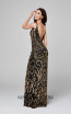Primavera Couture 3454 Black Gold Back Dress