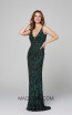 Primavera Couture 3454 Black Green Front Dress