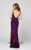 Primavera Couture 3454 Black Magenta Back Dress