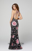 Primavera Couture 3461 Black Multi Back Dress