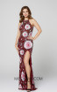 Primavera Couture 3461 Burgundy Front Dress