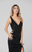 Primavera Couture 3465 Black Front Dress