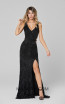 Primavera Couture 3465 Black Front Dress