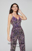 Primavera Couture 3469 Black Purple Front Dress