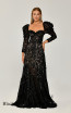Regia Black Front Dress