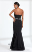 Rengin 5578 Black White Back Dress