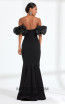 Rengin 5579 Black White Back Dress
