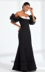 Rengin 5579 Black White Front Dress