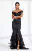 Rengin 5590 Black Front Dress