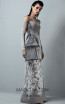 Saiid Kobeisy RE3370 Greige Front Evening Dress