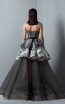 Saiid Kobeisy RE3376 Metallic Black Back Evening Dress