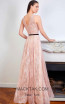Sana Sabini 9231B Peach Back Evening Dress