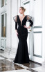 Sana Sabini 9290 Black Front Evening Dress
