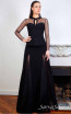 Sana Sabini 9339 Black Front Evening Dress